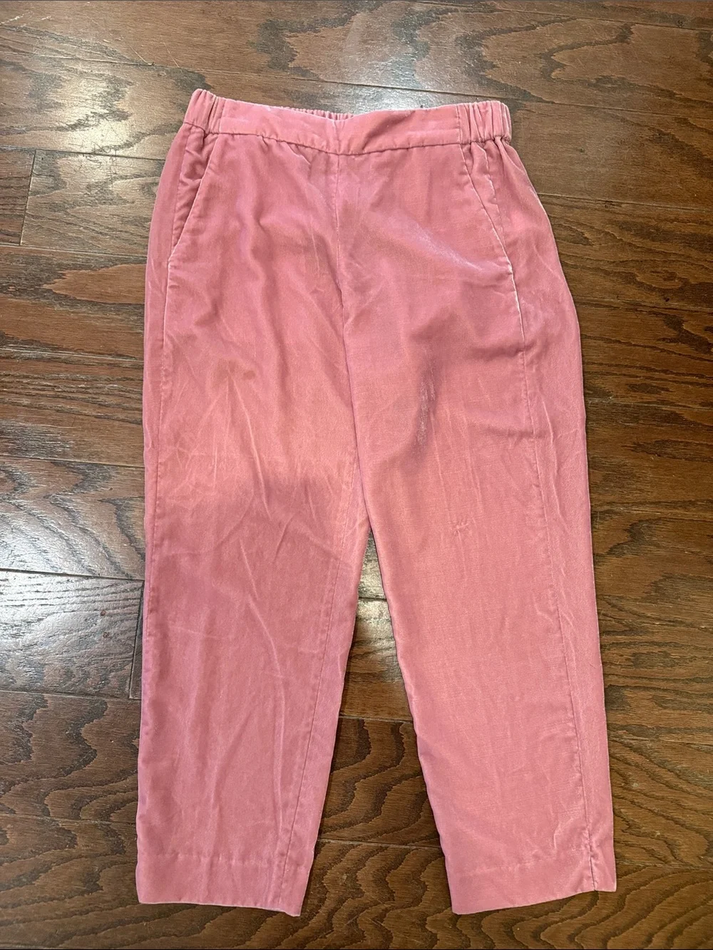 J Crew easy velvet pull on pants, size 6